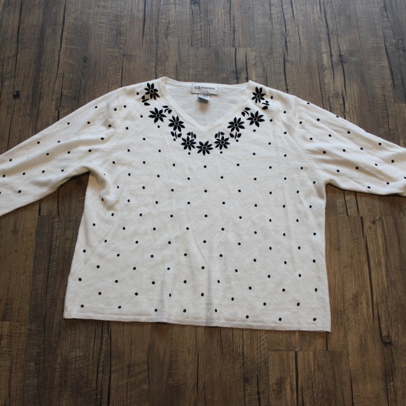 CD Petites White Top Medium - Picture 1 of 4